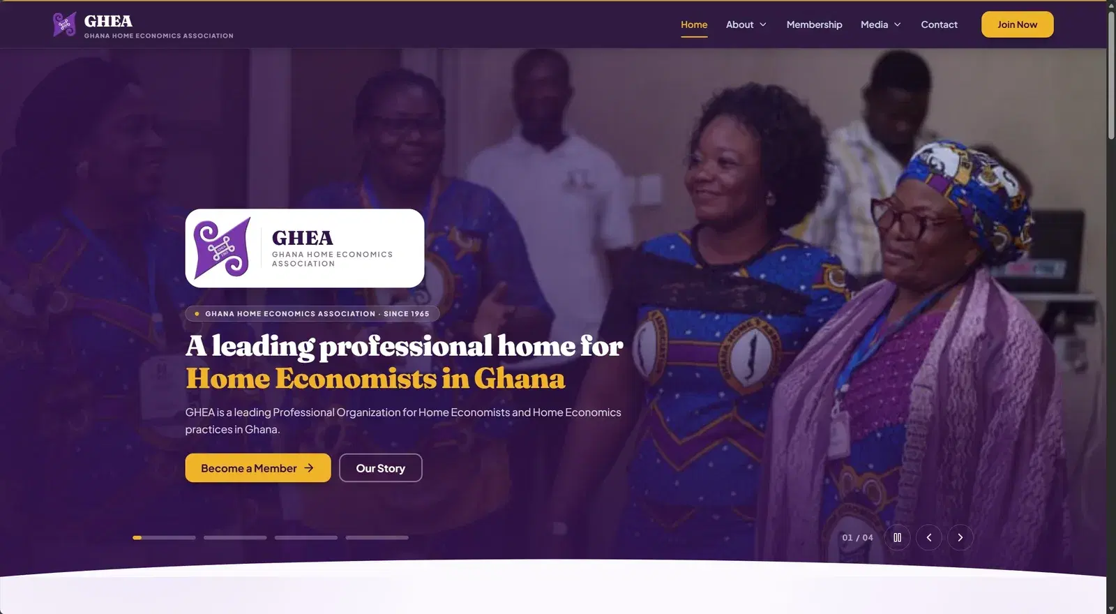 Ghana Home Economics Association: Website for the Ghana Home Economics Association (GHEA).
